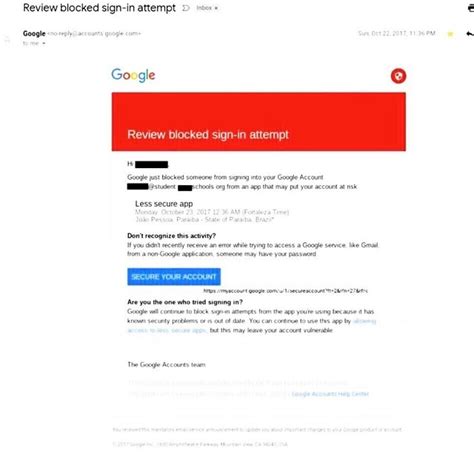 Real Email Example