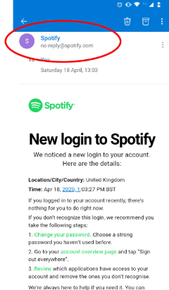 Another Real Email Example
